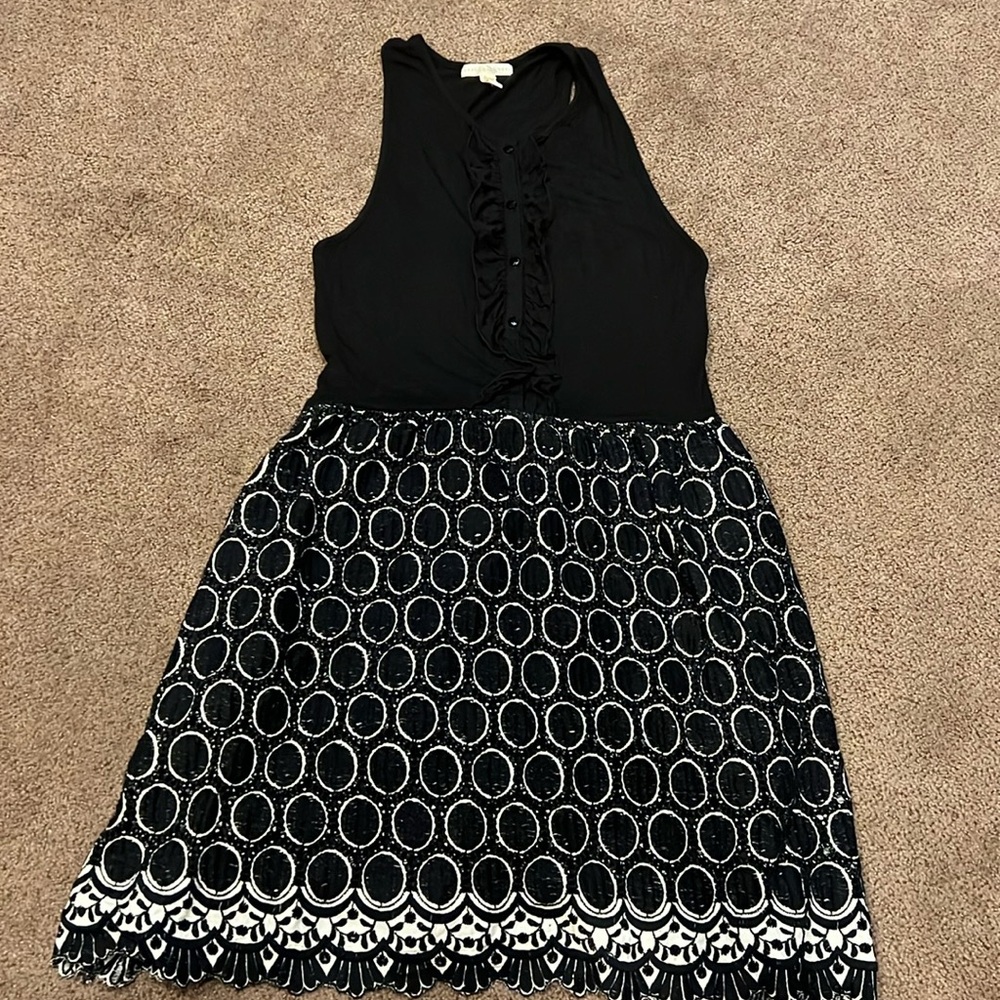 Weston West Anthropologie black and white dress size 10‎